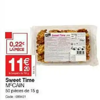 Promocash Sweet Time McCain offre