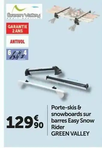 Roady Porte-skis & Snowboards Sur Barres Easy Snow Rider Green Valley offre
