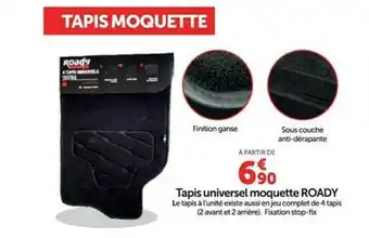 Roady Tapis Universel Moquette Roady offre