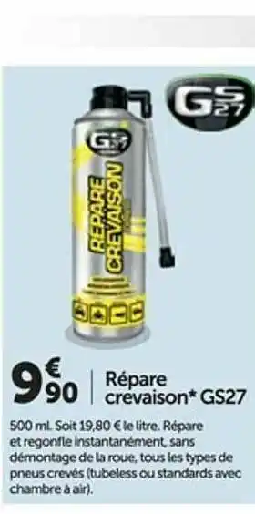 Répare Crevaison Gs27
