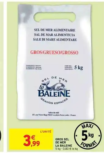 Intermarché Gros Sel De Mer La Baleine offre