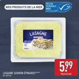 ALDI Lasagne saumon épinards offre