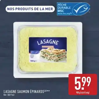 ALDI Lasagne saumon épinards offre