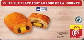 ALDI Pain au chocolat et crème patissiere offre