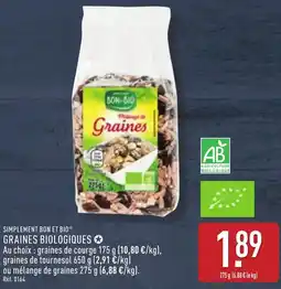 ALDI SIMPLEMENT BON ET BIO® Graines biologiques offre