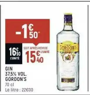 Spar Gin 37,5% Vol. Gordon's offre