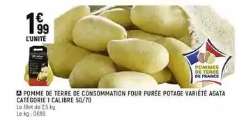 Pomme De Terre De Consommation Four Purée Potage Variété Agata