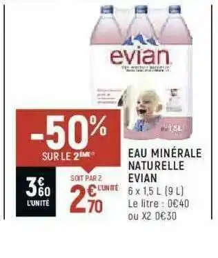 Spar Eau Minérale Naturelle Evian offre