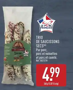 ALDI Trio de saucissons secs offre