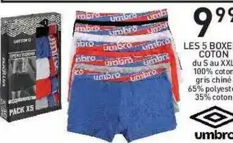 Stokomani Les 5 Boxers Coton offre