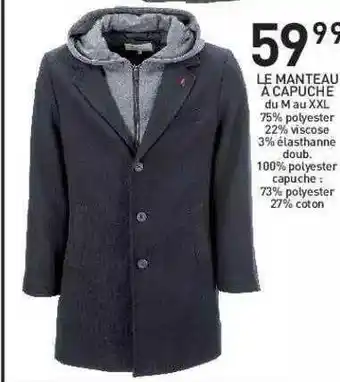 Stokomani Le Manteau à Capuche offre