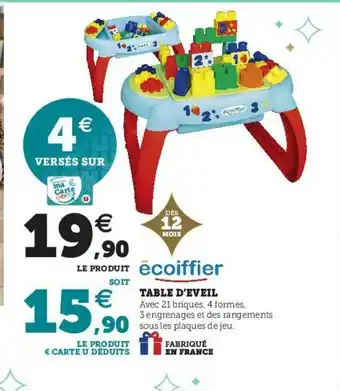 Table D'éveil écoiffier