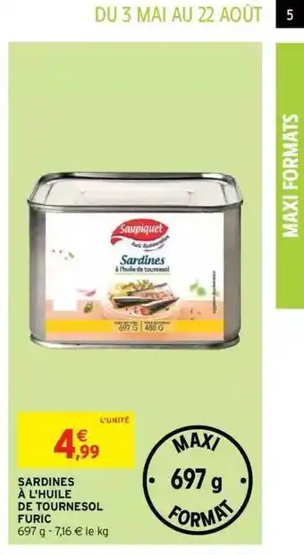 Intermarché Sardines à L'huile De Tournesol Furic offre