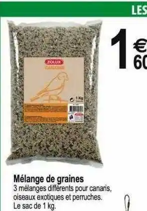 Tridôme Mélange De Graines offre
