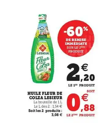 U Express Huile Fleur De Colza Lesieur offre
