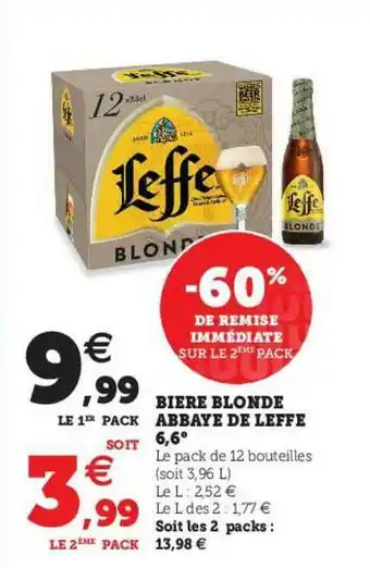 Bière Blonde Abbaye De Leffe 6,6°