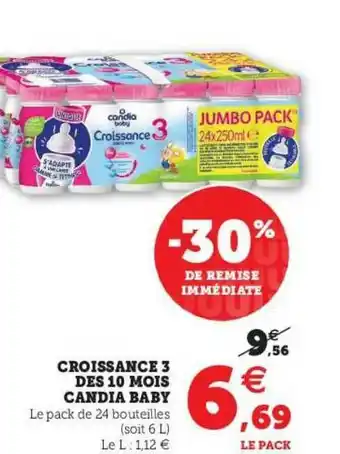 U Express Croissance 3 Dès 10 Mois Candia Baby offre