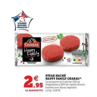 U Express Steak Haché Happy Family Charal offre