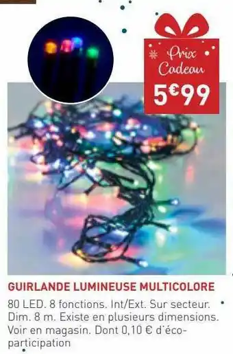 VillaVerde Guirlande Lumineuse Multicolore offre