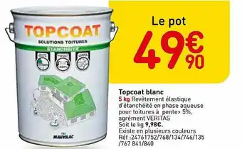 Weldom Topcoat Blanc offre