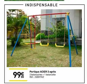 Weldom Portique Acier 3 Agrès offre