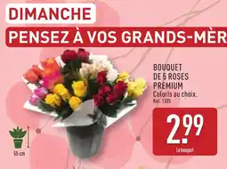 ALDI Bouquet de 5 roses premium offre