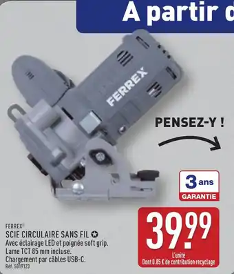 ALDI FERREX® Scie circulaire sans fil offre