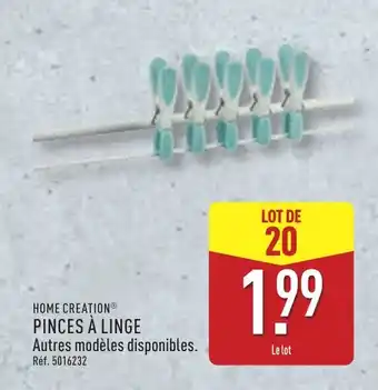 ALDI HOME CREATION® Pinces à linge offre