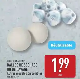 ALDI HOME CREATION® Balles de sèchage ou de lavage offre