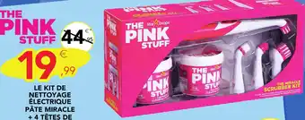 Stokomani THE PINK STUFF Le kit de nettoyage électrique pâte miracle + 4 têtes de brosse offre