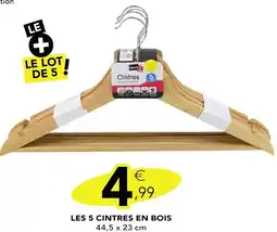 Stokomani Les 5 cintres en bois offre