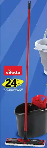 Stokomani VILEDA Le set ultramax power 2 en 1 seau et balai offre