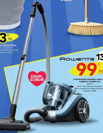 Stokomani ROWENTA L'aspirateur traineau sans sac compact power xxl offre