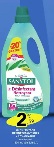 Stokomani SANYTOL Le nettoyant désinfectant sols offre