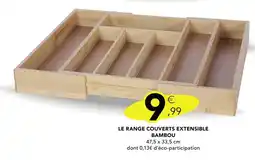 Stokomani Le range couverts extensible bambou offre