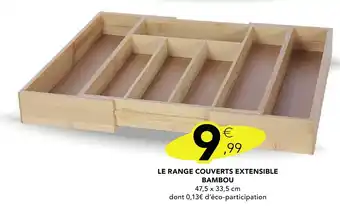 Stokomani Le range couverts extensible bambou offre