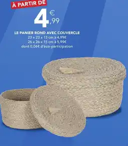 Stokomani Le panier rond avec couvercle offre