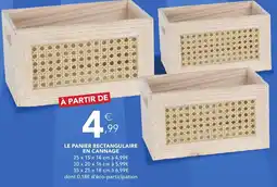 Stokomani Le panier rectangulaire en cannage offre