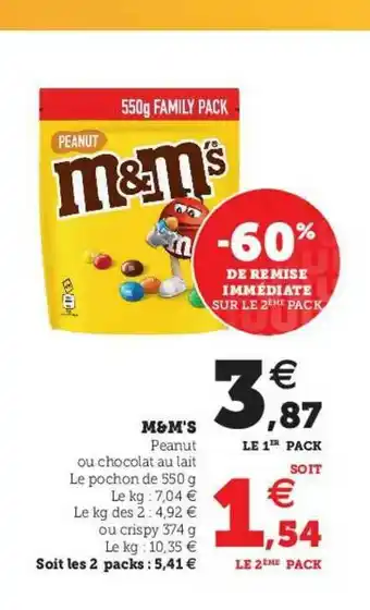 U Express M&m's offre