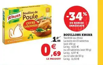 U Express Bouillons Knorr offre