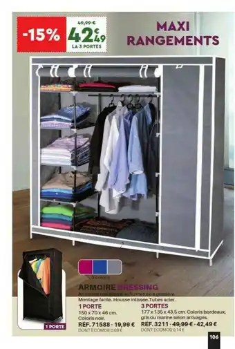 Shopix Armoire Dressing offre