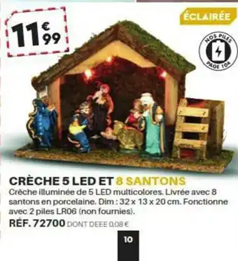 Crèche 5 Led Et 8 Santons