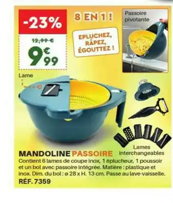 Mandoline Passoire