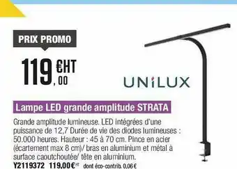 Plein ciel Lampe Led Grande Amplitude Strata Unilux offre