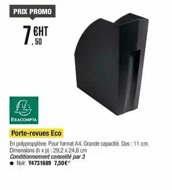 Plein ciel Porte-revues Eco Exacompta offre
