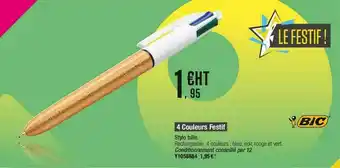 Plein ciel 4 Couleurs Festif Bic offre