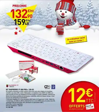 Hyperburo Kit Raspberry Pi400 Pro+ 128 Go offre