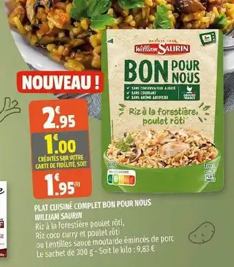 Plat Cuisiné Complet Bon Pour Nous William Saurin