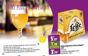 Bière Blonde Belge Triple D'abbaye Leffe