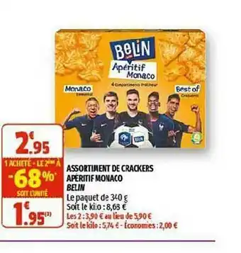 Assortiment De Crackers Apéritif Monaco Belin